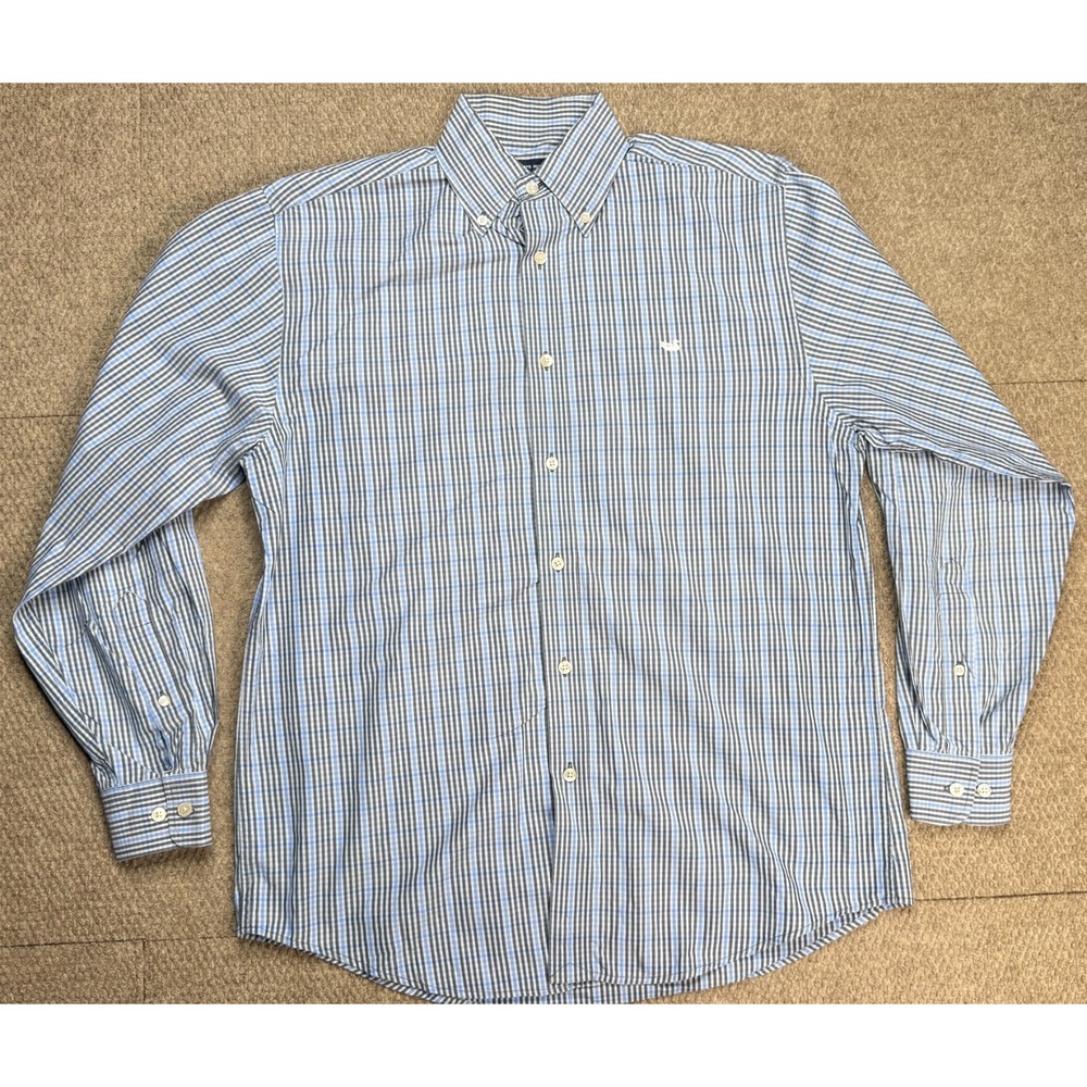 Southern Marsh Wrinkle Free Men's Button Down Striped Long Sleeve Shirt Size M